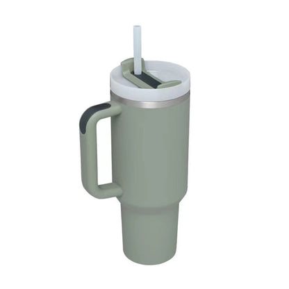 40oz Stainless Steel Tumbler with Handle Lid and Straw | It Can Keep Things Warm or Cold