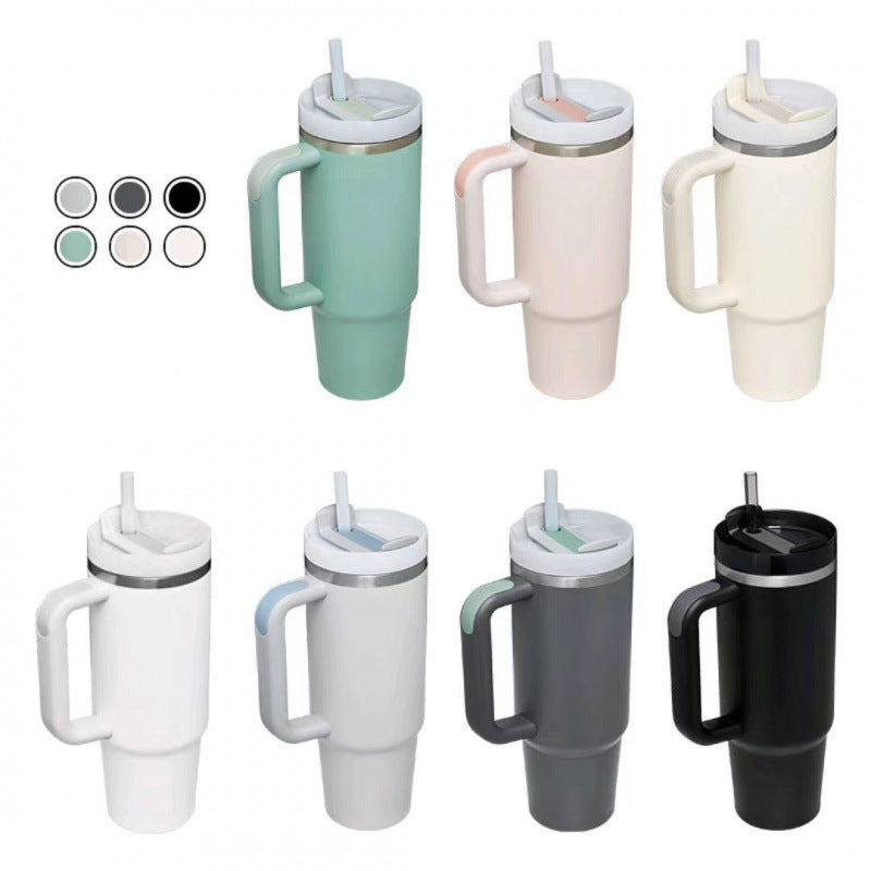 40oz Stainless Steel Tumbler with Handle Lid and Straw | It Can Keep Things Warm or Cold